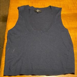 Navy blue cashmere tank